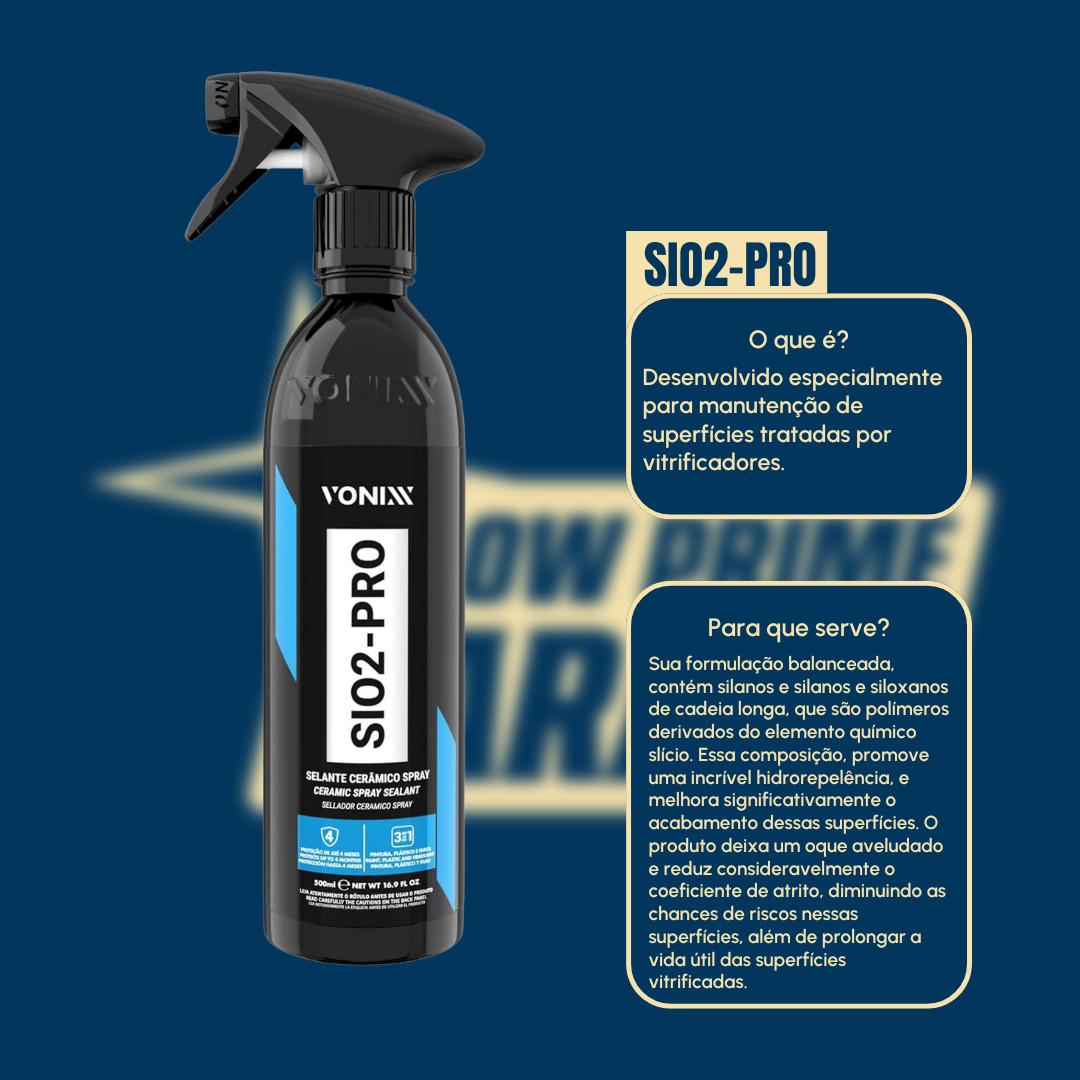 Vonixx SiO2 PRO 500ml MANUTENÇÃO DE VITRIFICADORES 500ML