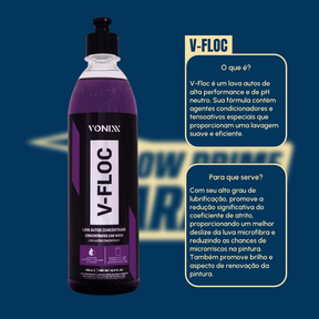 Vonixx V-Floc Shampoo automotivo pH neutro